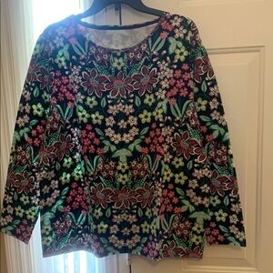Talbots Floral Long Sleeve Top - Multicolor